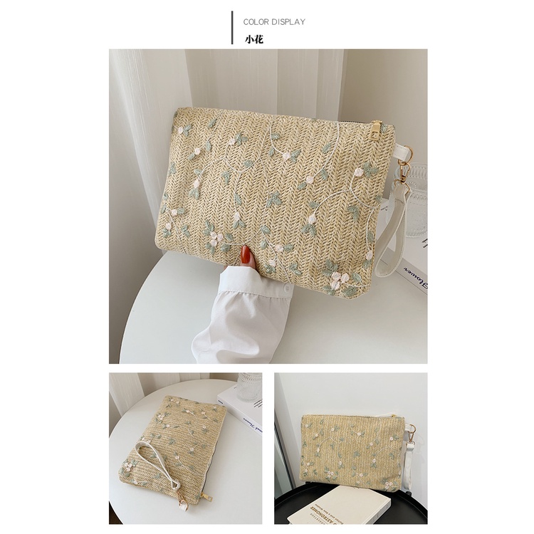Hand Bag Wanita Premium Elegan Bahan Anyeman - Tas Tangan Wnita - Clutch Wanita - Dompet Wanita - Handbags