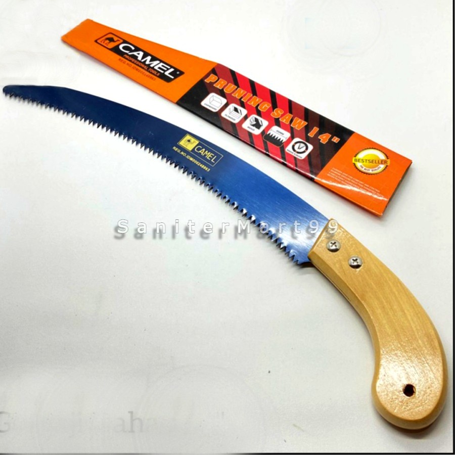 GERGAJI DAHAN LENGKUNG PRUNING SAW 14" CAMEL GG KAYU GERGAJI KOPI