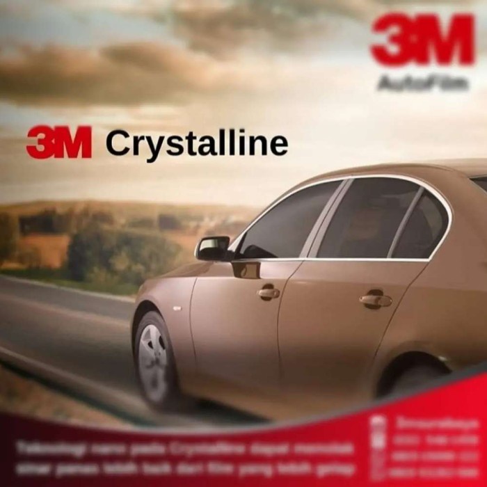 Kaca Film 3M Crystalline 40% 20% Produk original Kaca depan Medium Car