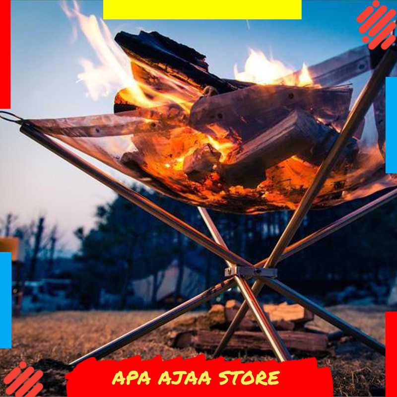 Terbaru ! Glodpuppe Stand Api Unggun Portable Solid Fuel Camping Tool - EZ203