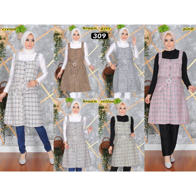 FORTUNA FASHION DRESS OVERALL KOTAK ZARA || OVERALL WANITA