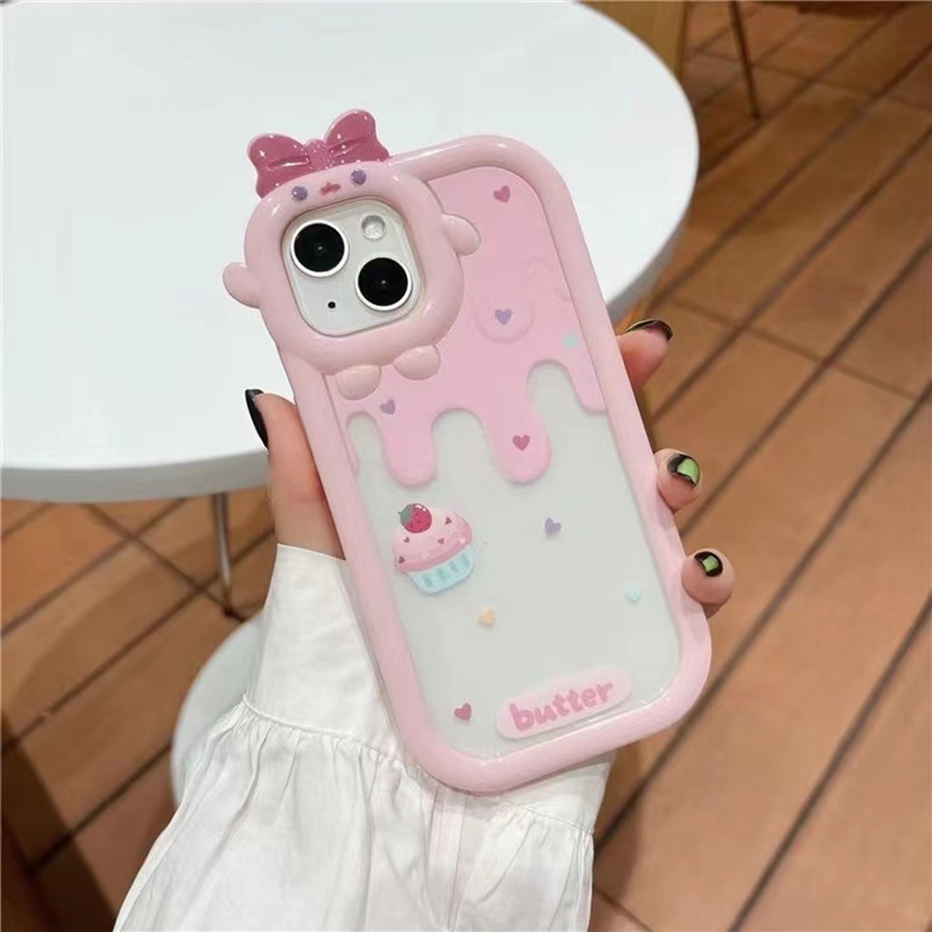 Case Bahan TPU Desain Es Krim Meleleh Untuk iPhone 13 13pro 13prm 11 7Plus 8Plus Xr XS 13 12 Pro Max