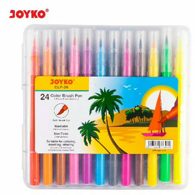 

Color Brush CLP-26 Pena Kuas Warna 24 Warna Joyko