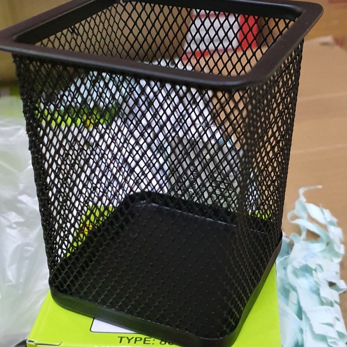 

Pen Stand Kotak Jaring pencil cup tempat bolpen