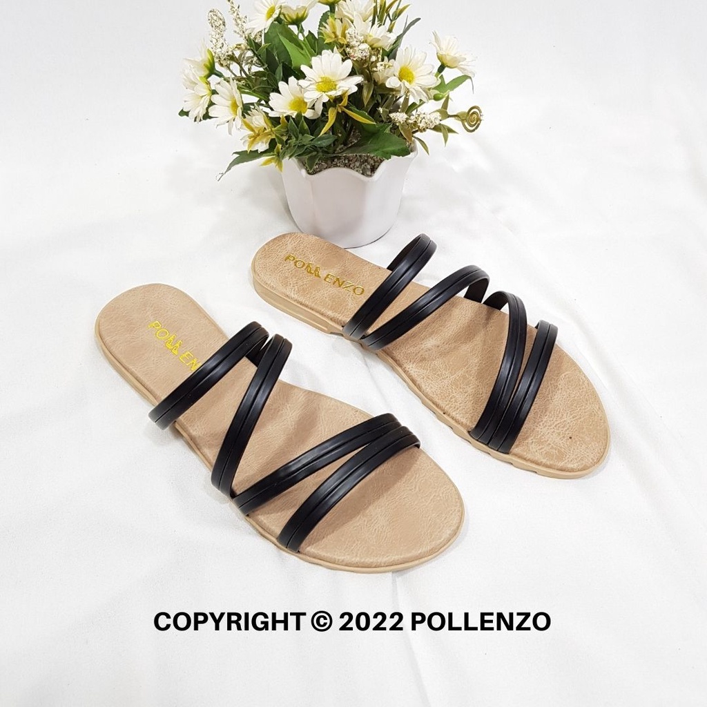 Pollenzo - Sandal Flat Teplek Wanita Lia-089-3