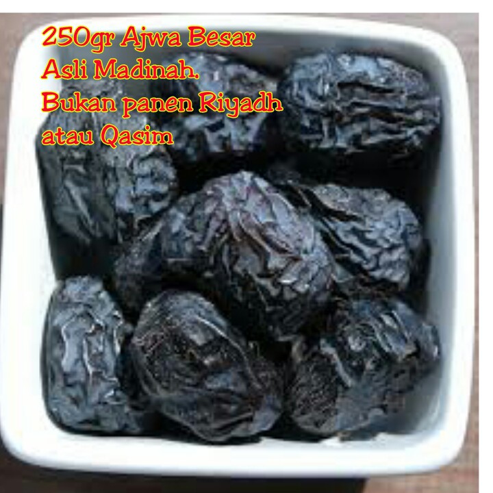 

250gr Kurma Nabi/Ajwa/Ajwah/Azwa Besar Asli Madinah