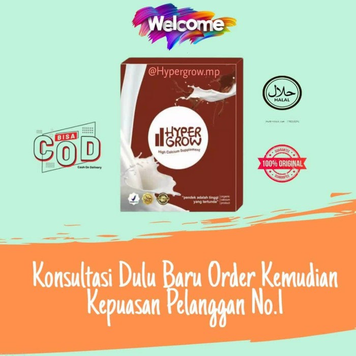 Hypergrow Original || Susu Peninggi Badan Terbaik || Penambah Tinggi. - PAKET KAPSUL