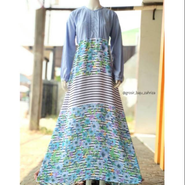 Gamis Ceruti Import Bunga Dress Motif