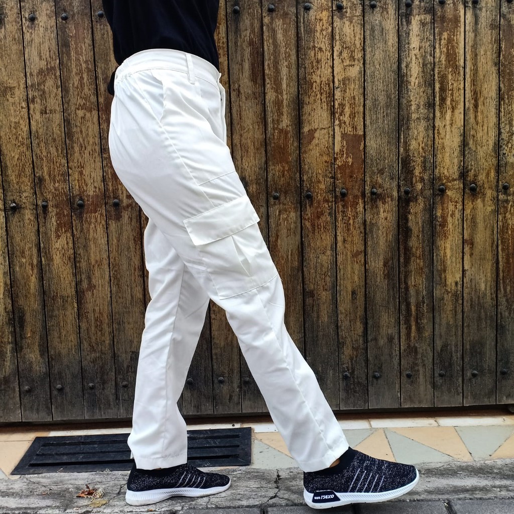 CARGO WHITE M-XXL PANTS CELANA CARGO