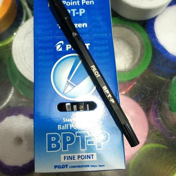 

♂ Pulpen / Bolpoin Pilot BPT-P Fine Point Stainless Tip isi 12 pcs - Hitam ☇