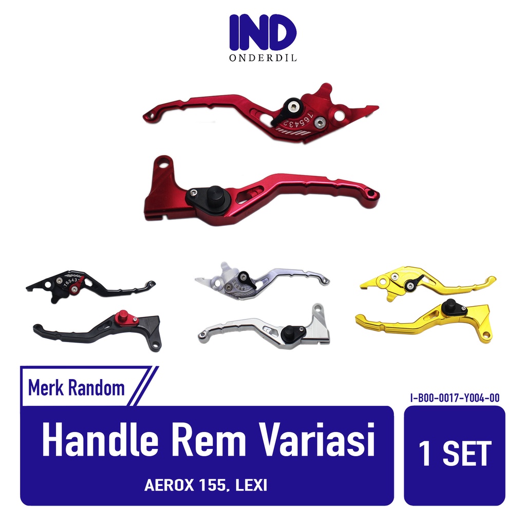 Handle-Handel-Hendel-Hendle-Tuas Rem Variasi Aerox 155 &amp; Lexi TST Cnc-PnP Emas-Merah-Silver-Hitam