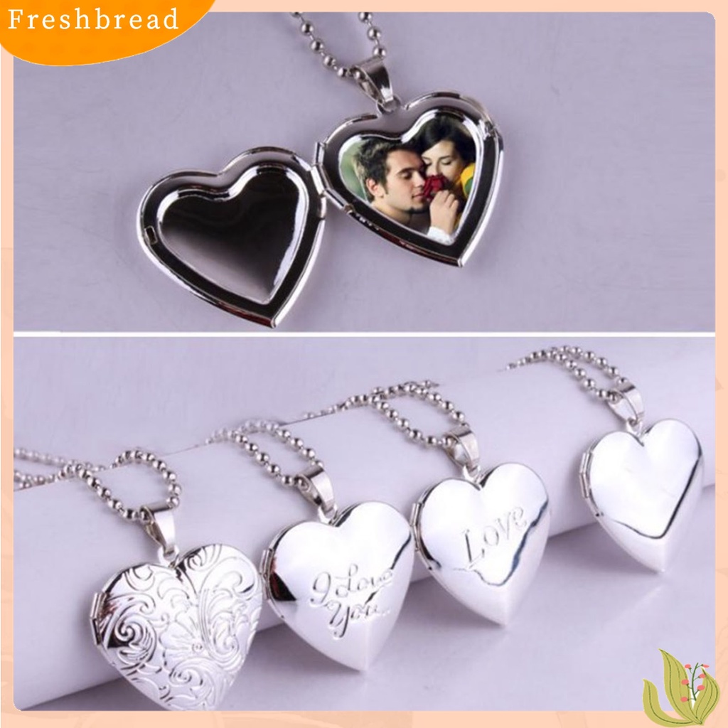 Fresh| Kalung Rantai Dengan Liontin Locket Foto Memorial Romantis Untuk Anniversary