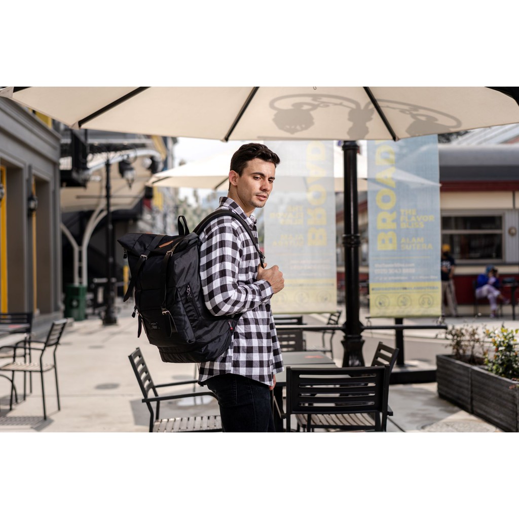 HEYLOOK Project - (Free Raincover) Tas Ransel Pria Wanita Tas TRAVELLER Outdoor Backpack Laptop Kuliah Kerja