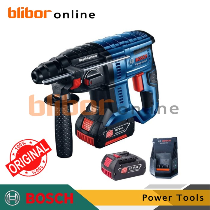 Bosch Mesin Bor Beton Baterai Cordless GBH 180-Li , Original 