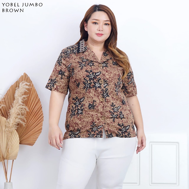 Evercloth Yobel Atasan Batik Wanita Kemeja Batik Perempuan Baju Batik Couple Modern / 288 MIX