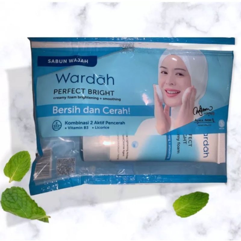 ☃Cutezz_Ching1☃Wardah Perfect Bright Creamy Foam Brightening + Smoothing 20ml(SACHET)