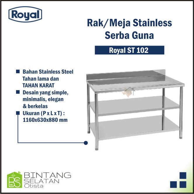 TROLLEY TABLE RAK MEJA SERBAGUNA ROYAL KITCHEN SET ST 102 ST102