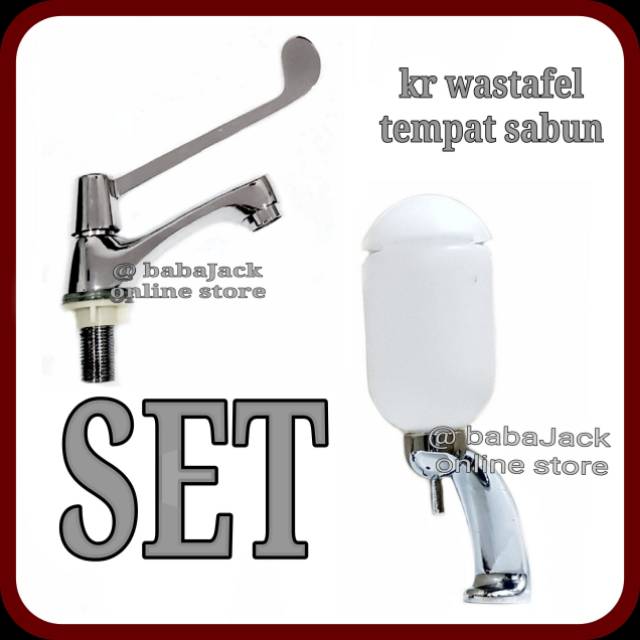 Kran wastafel kuningan tempat sabun wastafel cuci tangan set