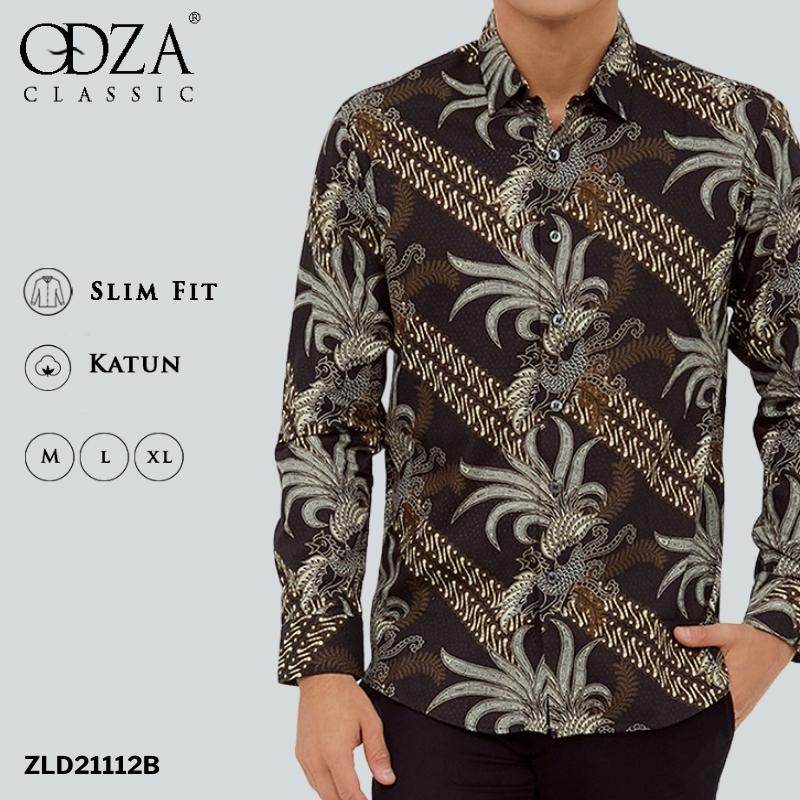 Kemeja Batik SLIMFIT Pria Modern Lengan Panjang Motif Bali