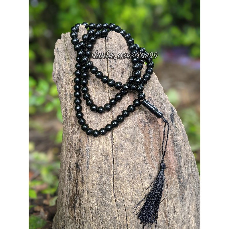 tasbih batu black Jade asli/ perlengkapan sholat/ tasbih batu asli/ peralatan sholat