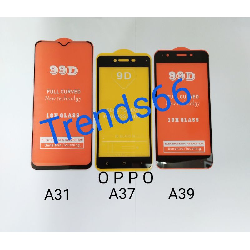 Tempered Glass List Hitam 9D OPPO A31 , A37 NEO 9 , A39