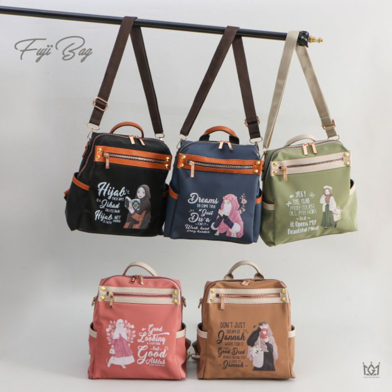 Unyu Muslimah Fuji Bag 2in1 Style (Ransel & Slingbag)