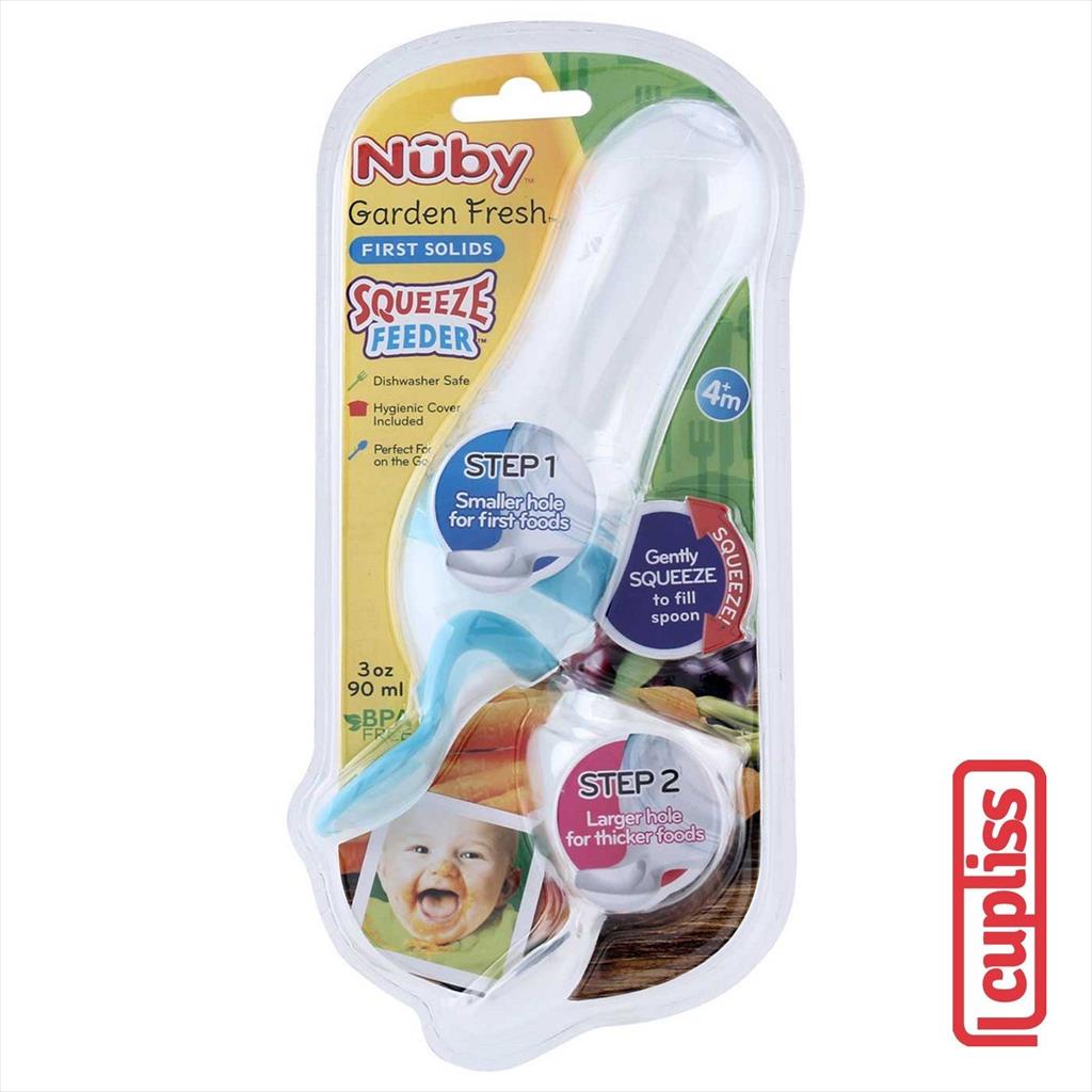 NUBY Silicone Squeeze Feeder 90ml Blue 90 ml