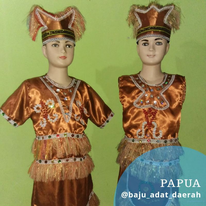 Pakaian Tradisional Papua Anak//Adat Tradisional Papua//Baju Adat Papua Anak