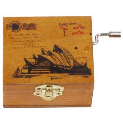 Kotak Musik Klasik Vintage Wooden Music Box