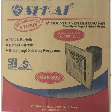 EXHAUST FAN CEILING CEROBONG MVF 893 KIPAS ANGIN HISAP SEKAI MVF 893