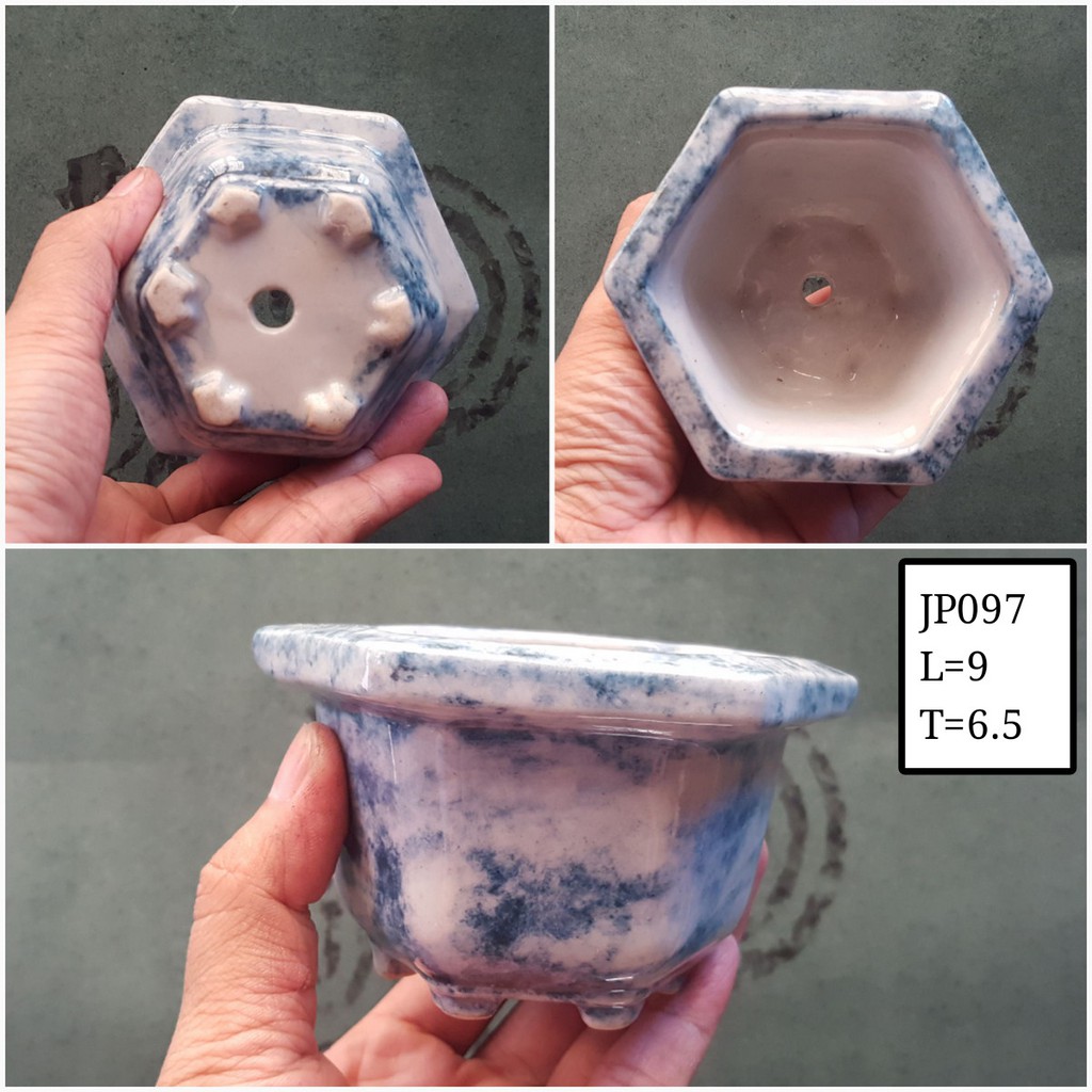 Pot Keramik Segi 6 JP097