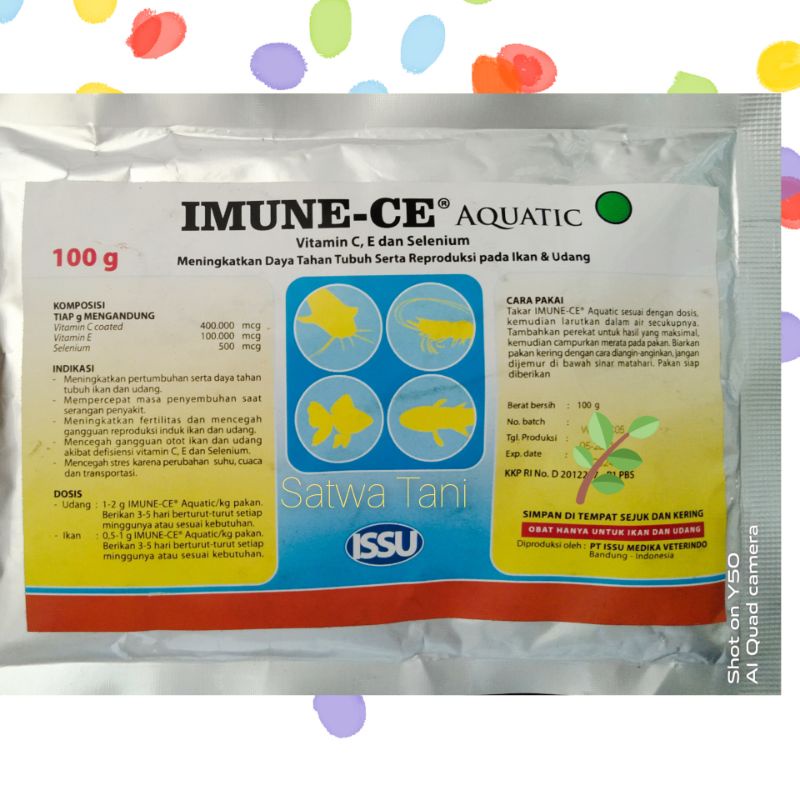 Imune - CE Aquatic vitamin C, E dan selenium (meningkatkan daya tahan tubuh serta reproduksi ikan da