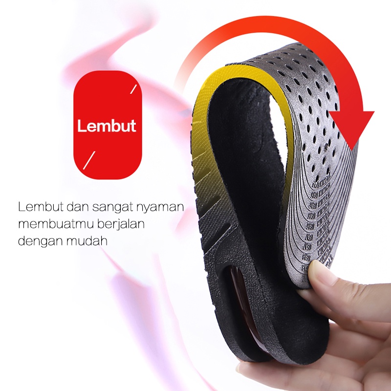 3 layer Insole Sol Sepatu Penambah Tambah Tinggi Peninggi Badan 7 cm