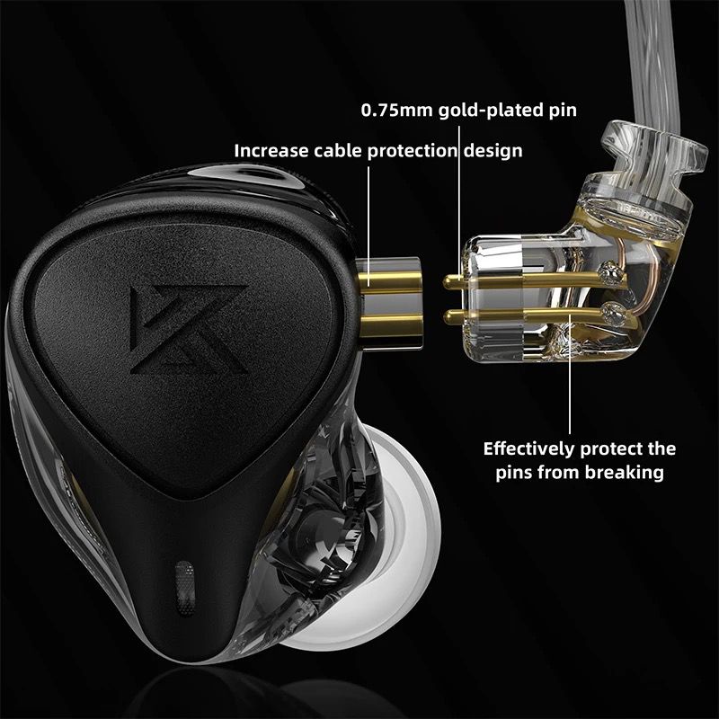 Knowledge Zenith IEM KZ ZEX Pro / Crinacle CRN • with Mic Electrostatic Driver + DD + BA Driver - Garansi Resmi 1 Tahun