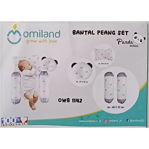 Omiland B+G Bantal Guling set Peang seri PANDA OWB1142 dan SLOTH series OB3715