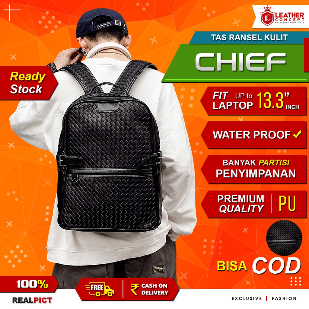 Tas Ransel Kulit Pria Tas Kulit Pria BackPack Kulit Pria CHIEF