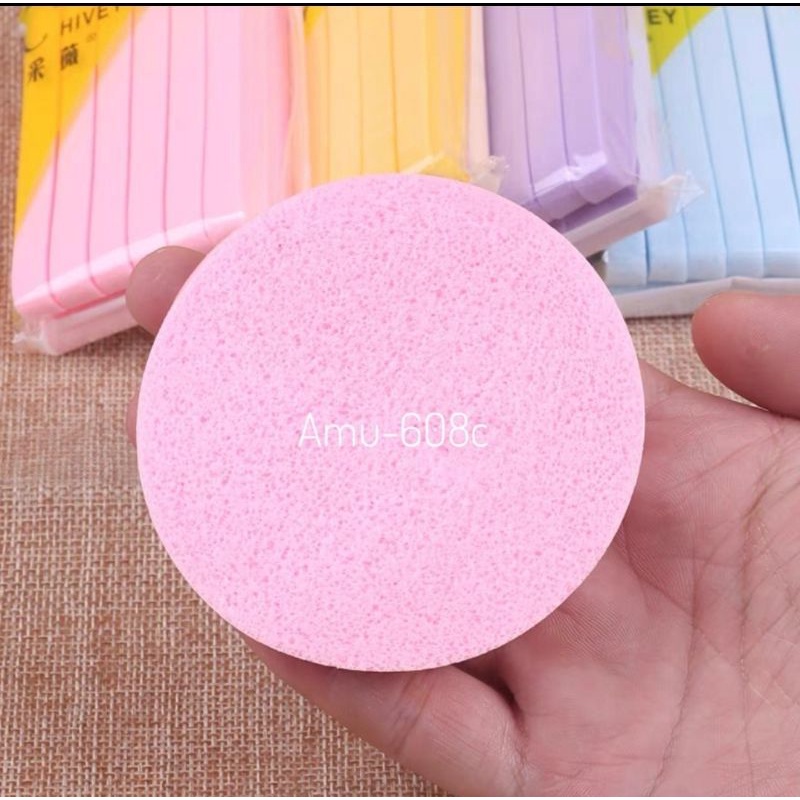 SPONS PEMBERSIH MUKA STIK / SPON KENTANG FACIAL/ COMPRESSED PUFF / SPONGE CUCI MUKA