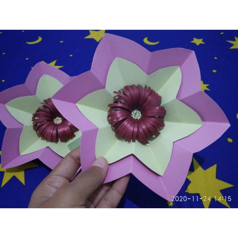 

paper flower mini ukuran -+15cm