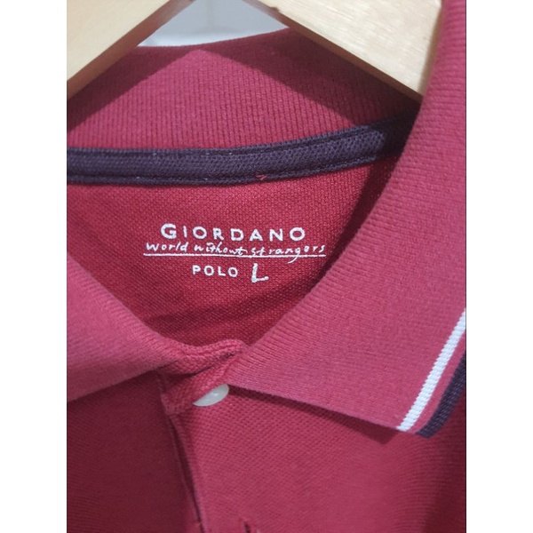 kaos polo shirt giordano size L original