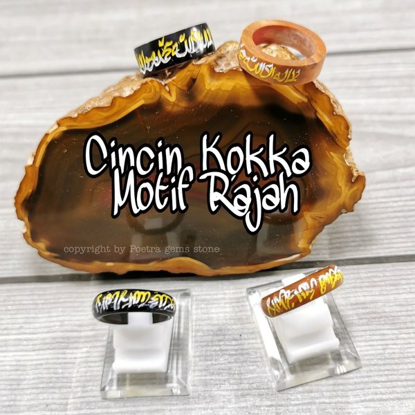 Cincin Kayu Kokka Kaokah Kaukkah Motif Rajah