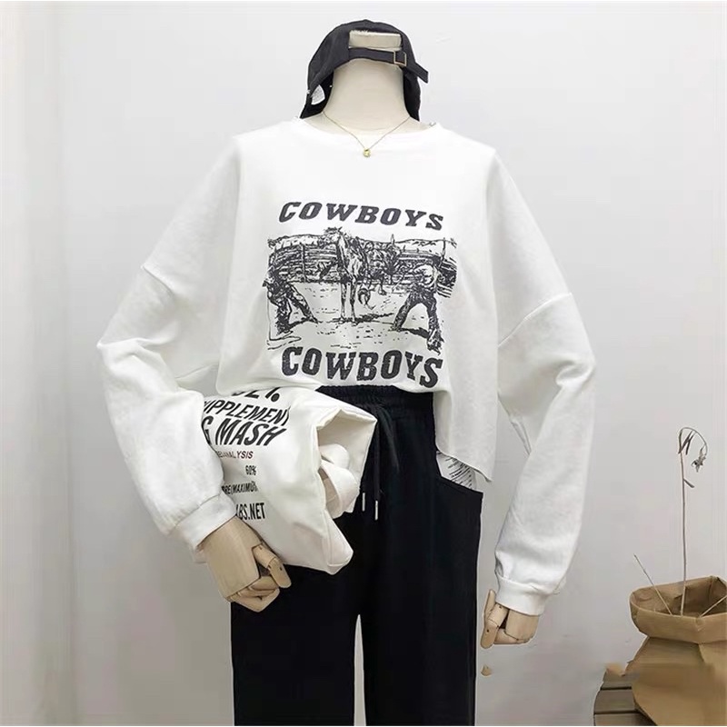 BOYS SWEATER - SWEATER KOREA - SWEATER CROP - SWEATER WANITA  - SWEATER TERBARU TERLARIS- SWEATER OVERSIZE - SWEATER JUMBO-Putih