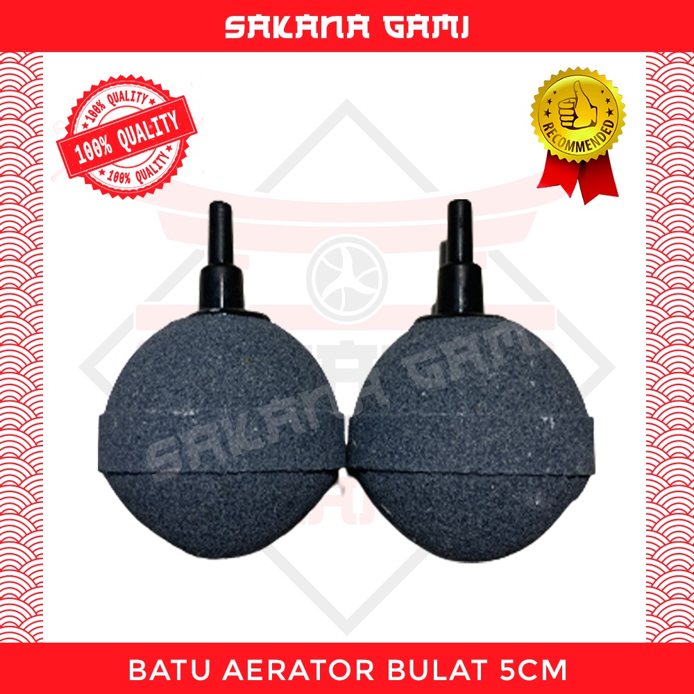 Batu Aerator Bulat 5 CM / Batu Aerator Bulat Besar Aerasi / Batu Gelembung