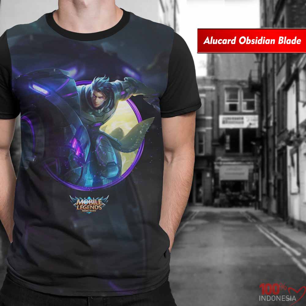Kaos Print 3D Mobile Legend Limited Alucard Obsidian Blade  Distro Kaos Print