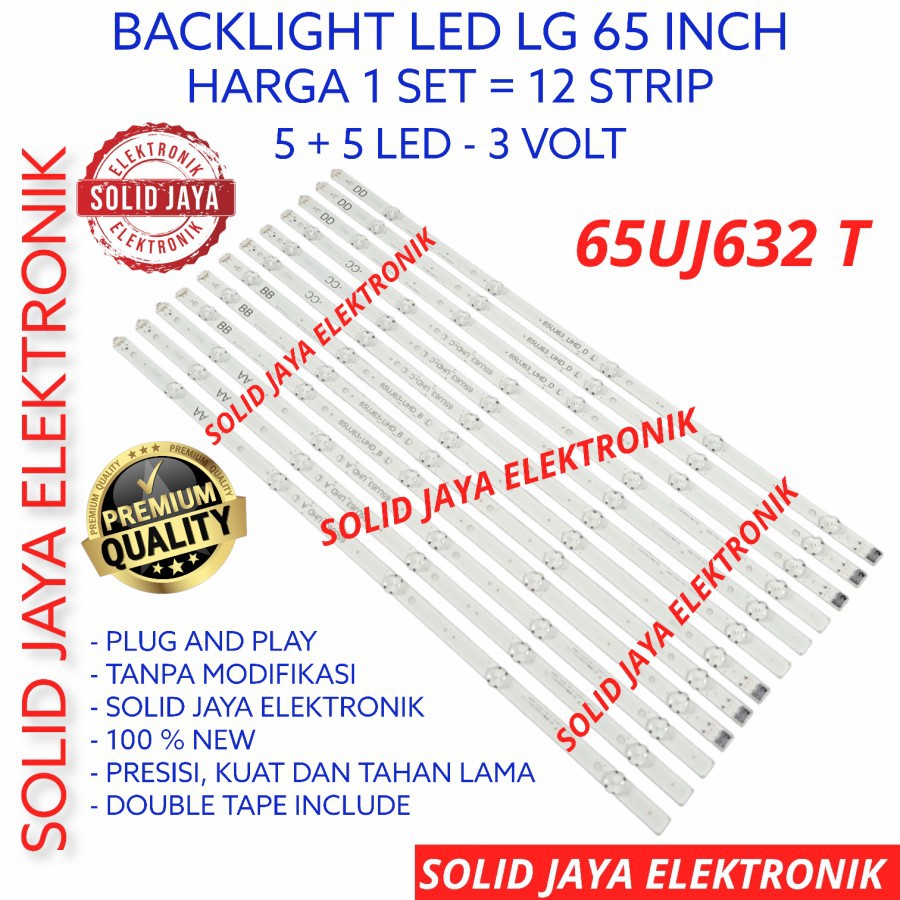 BACKLIGHT TV LED LG 65 INC 65UJ632 65UJ652 T 65UJ632T 65UJ652T 65UJ LAMPU BL LG 10K 10 KANCING K 12 STRIP BATANG 65INCH 65INC 65IN 65 INCH IN LG