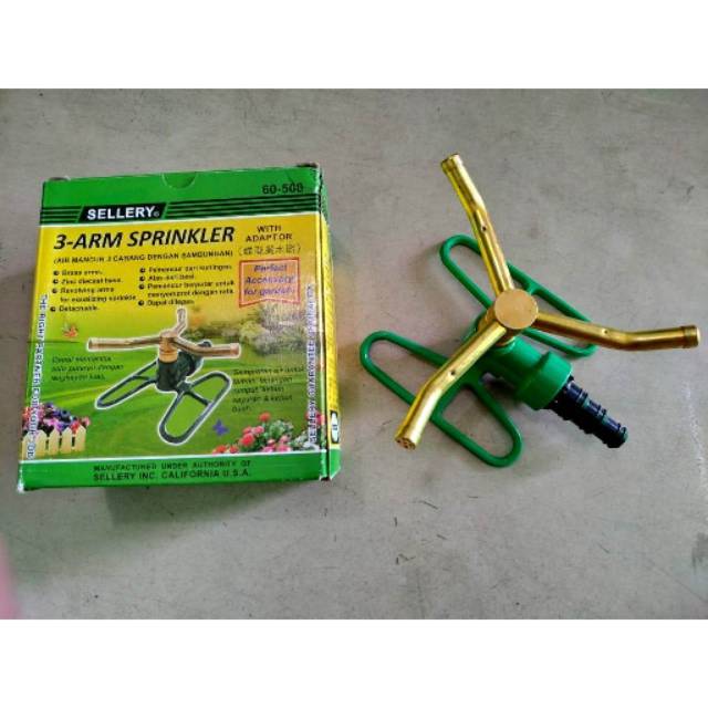 Alat siram tanaman / Springkler tanaman/ Springkel taman kebun kuninganSpringkel Taman Putar / Semprotan kebun tanaman bunga sayur / Sprinkler/Rotary Sprinkler keran baling baling taman penyiram/ALAT SIRAM PENYIRAM TANAMAN PERKEBUNAN PERAIRAN BERKUALITAS