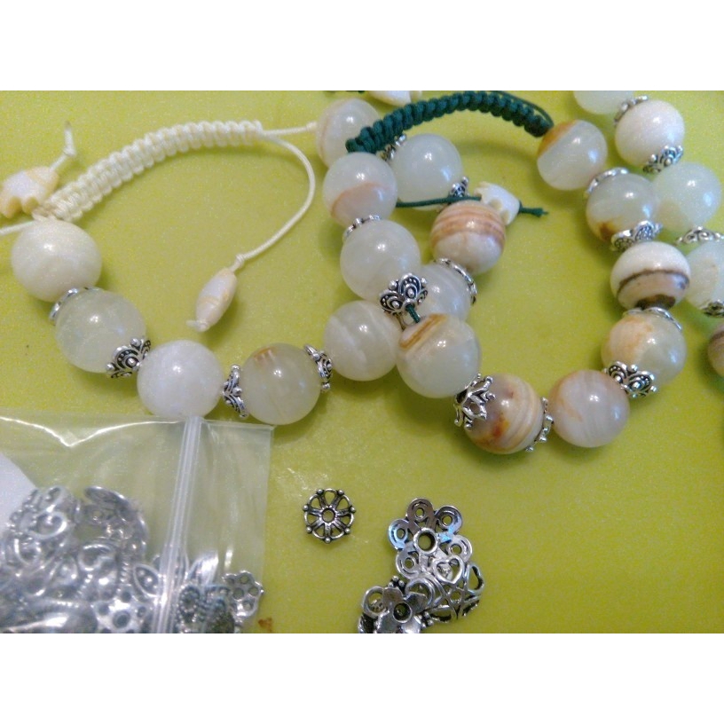 45g Wholesale Tibetan Silver Mixed Flower Shape Bead Caps For Jewelry Making (About 150 Pcs)