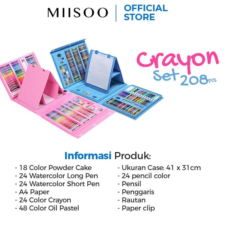 

Order Sekarang MIISOO SET Crayon 208 PCS Set Pensil Warna Pastel Pensil Minyak warna untuk Melukis dan mewarnai