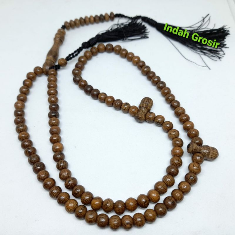 Kalung Tasbih Gali Kelor Natural 99butir 6mm Asli