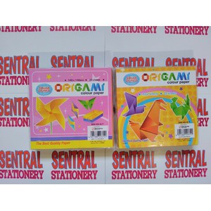 sinar dunia origami colour paper kertas lipat warna 1 sisi 12X12 / 14/14 / 16X16