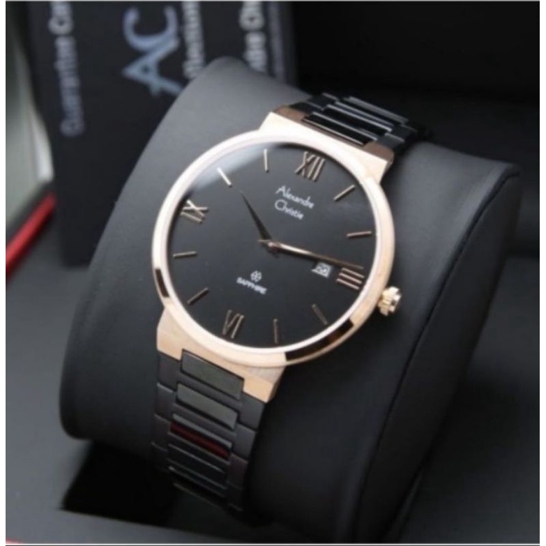 ALEXANDRE CHRISTIE AC8564 FULL BLACK - JAM TANGAN PRIA